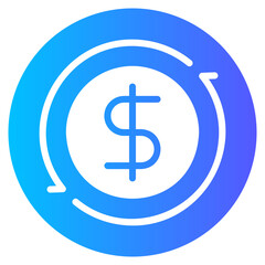 Obraz premium return of investment gradient icon