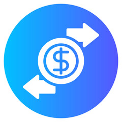 Fototapeta premium transaction gradient icon