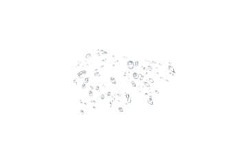 Obraz premium Realistic water droplets on the transparent background. Abstract water drops texture. Wet Rain Splash - Isolated Transparent Background