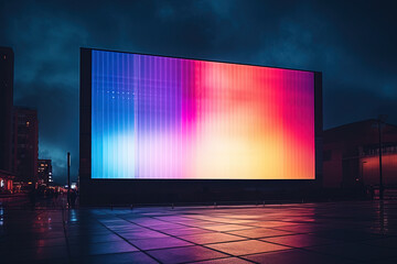 Bright billboard frame located in the urban landscape, open canvas for creativity and promotion