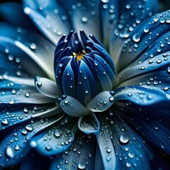 water drops on flower gerado por IA