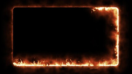 fire and flame frame with alpha channel