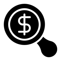 magnifying glass glyph icon