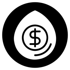 money drip glyph icon