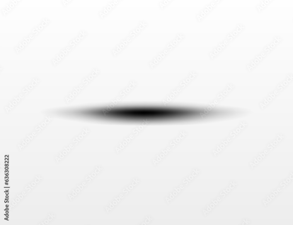 Poster shadow effect. realistic blurred edges shadow of isolated template. oval drop shadow for any objects