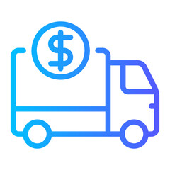 money transport gradient icon