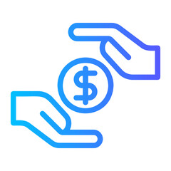 money gradient icon