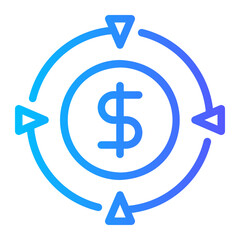 Obraz premium target gradient icon