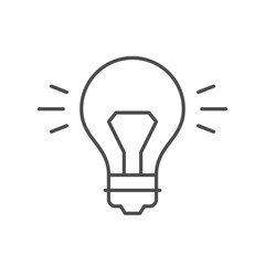 Obraz premium Light bulb line outline icon