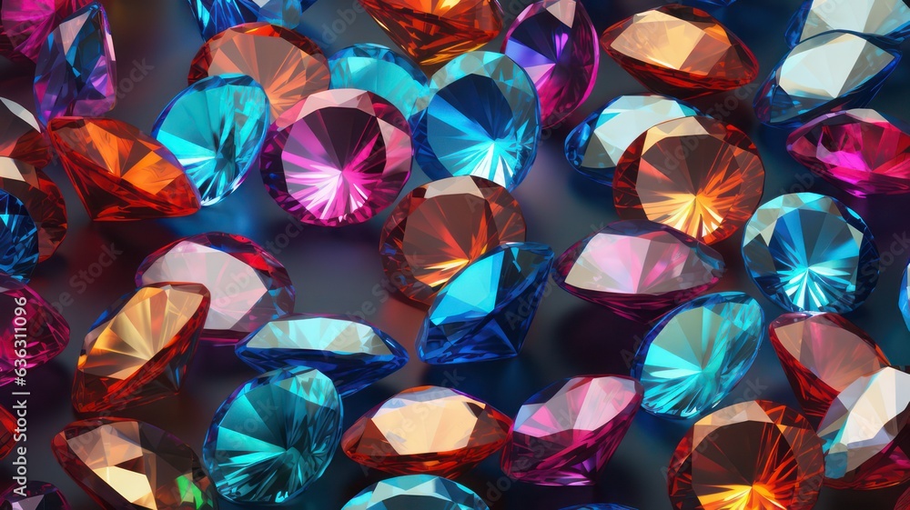 Poster colorful diamond background created with generative ai