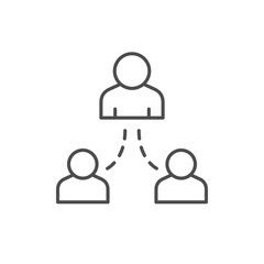 Delegation process line outline icon