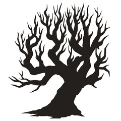 Obraz premium Dried forest tree element monochrome