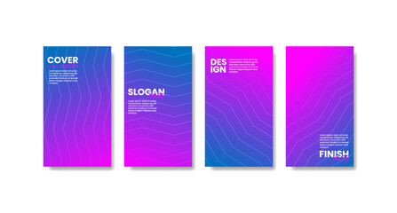 vector abstract business cover collection with geometric shapes