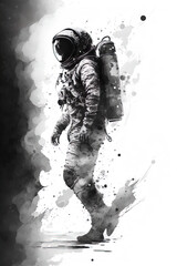 Art of astronaut silhouette
