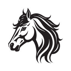 horse head vector illustration logo art 
