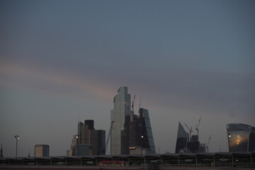 Fototapeta na wymiar country skyline at night, London
