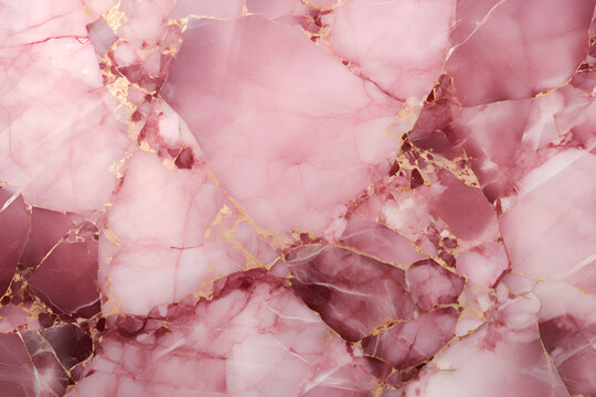 Marble granite dark pink and white with gold texture. Background wall surface seamless pattern graphic burgundy, cherry, ruby floor ceramic counter texture stone Generative AI