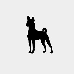 black silhouette of a dog