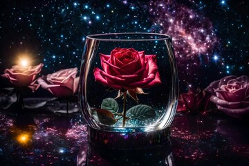 rose and candle