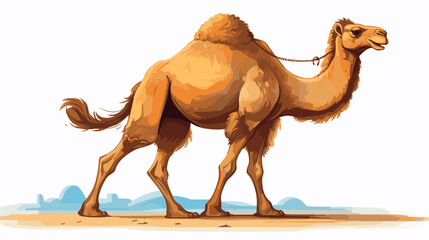 Desert camel drawing vector