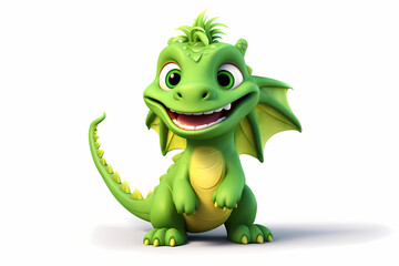 Fototapeta premium Green dragon 2024 year symbol, Generative AI