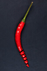 Hot and spicy - Jalapeno Chili Peppers on a dark background