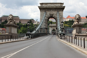 Chain Bridge in Budapest , Hungary