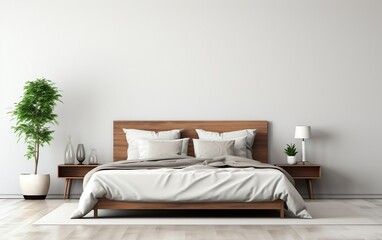 Contemporary Bedroom Interior Design Luxurious Home Bedroom. Generative AI