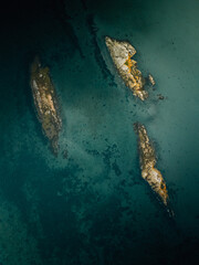 view of a reef in the sea