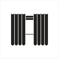 curtain vector icon line template