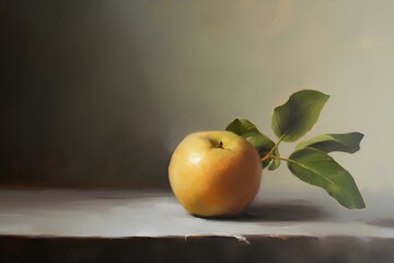 pear on the table made by midjeorney