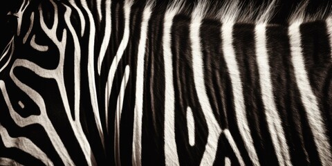 Trendy backgrounds with black and white zebra stripes. Generative ai.