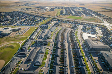 Sweeping Aerial View of Evergreen, Saskatoon, Saskatchewan