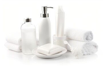 Obraz na płótnie Canvas Spa product, cosmetics on a white background.
