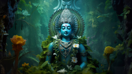 Ancient Hindu God Vishnu