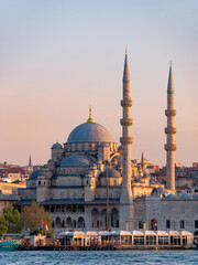 Fototapeta na wymiar Rüstem Pasha Mosque, Istanbul, Turkey, during sunset - Portrait Shot