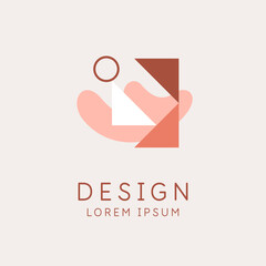 A composition with abstract elements in a popular style. Elemetns for your design.