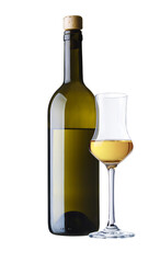  Bottle of grappa isolated 