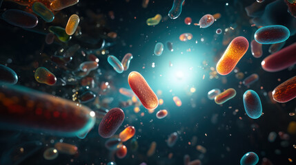 viral disease medical background. generative ai