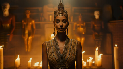 Obraz premium Depiction of The Ancient Egyptian Queen Nefertiti