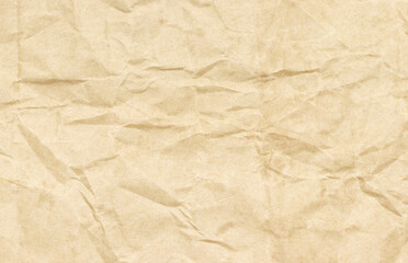 crumpled beige kraft paper texture, Abstract background