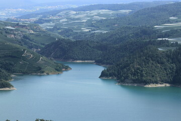 Fototapeta premium Lago di Santa Cristina, Val di Non, Trentino Alto Adige