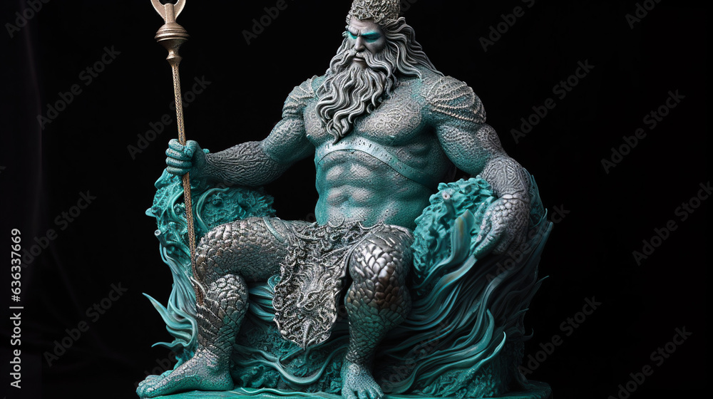 Poster ancient greek god poseidon