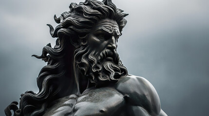 Ancient Greek God Poseidon - obrazy, fototapety, plakaty