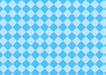 水色の斜め市松模様（チェック柄）背景1_A4横