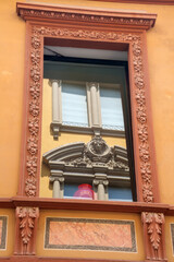 Historic building along via Emilia at Tortona, Italy