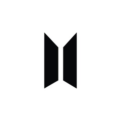 Logo BTS ,Bangtan Boys , new logo on white background. simple design for graphics, logos, websites, social media, UI, mobile apps, EPS10