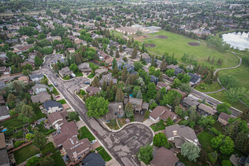 Mirror Reflections: Lakeview, Saskatoon, Saskatchewan Aerial Tapestry