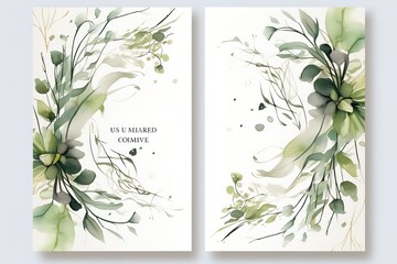 .Botanical wedding invitation card template design, white magnolia flowers and leaves. Template design with highly detailed, vector, realistic, spring flowers. Collection of Save the Date and RSVP.