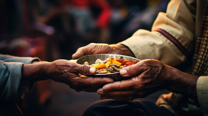volunteers feed the homeless generative ai